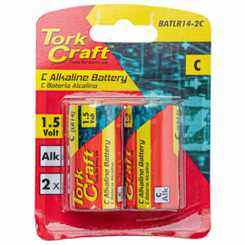 Image of a Tork Craft Battery C 1.5v 2 Pack  Alkaline