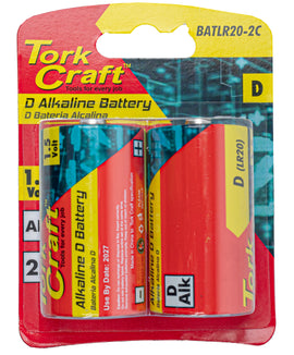 Image of a Tork Craft Battery D 1.5v 2 Pack  Alkaline