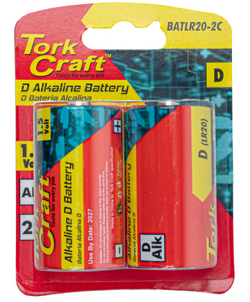Image of a Tork Craft Battery D 1.5v 2 Pack  Alkaline
