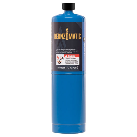 Image of a BERNZOMATIC PROPANE HAND TORCH CYLINDER 400GRAM (14.1OZ) TX9 (74986)