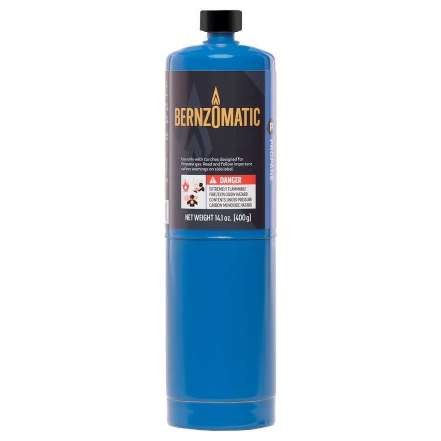 Image of a BERNZOMATIC PROPANE HAND TORCH CYLINDER 400GRAM (14.1OZ) TX9 (74986)
