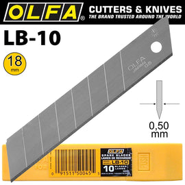 Image of a Olfa Blades LB-10 10/Pack 18mm