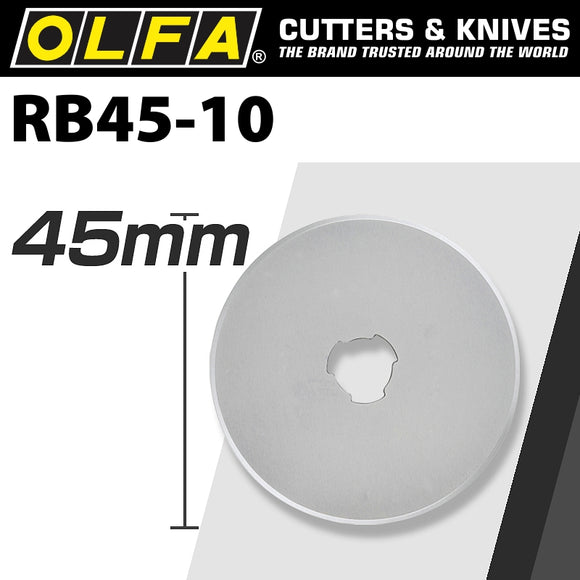 Image of a Olfa Blades Rotary Rb45-10 10/Pack 45mm