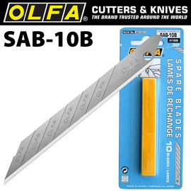 Image of a Olfa Blades For Sac1 10/Pk Blister 9mm Sharper Angled Blades
