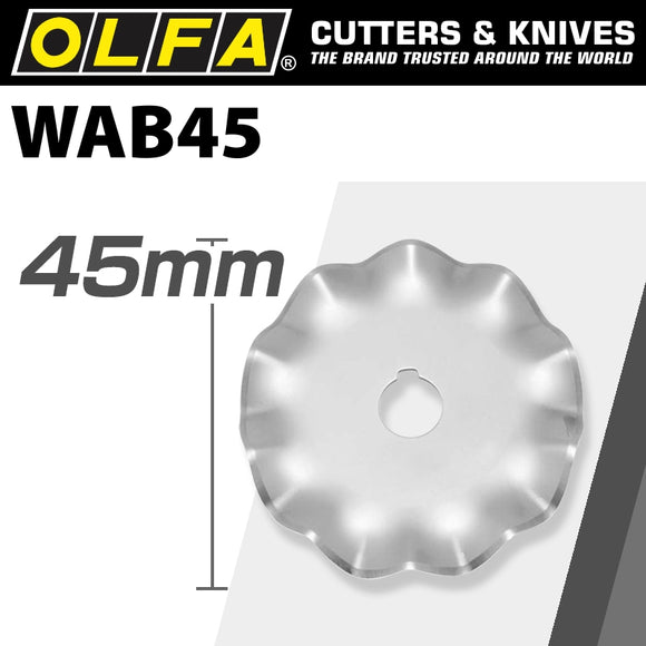 Image of a Olfa Blades Rotary Wave Cutter 45mm 1/Pk