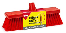 image of Tuffy Broom Head Soft 300mm Red 12 Pack