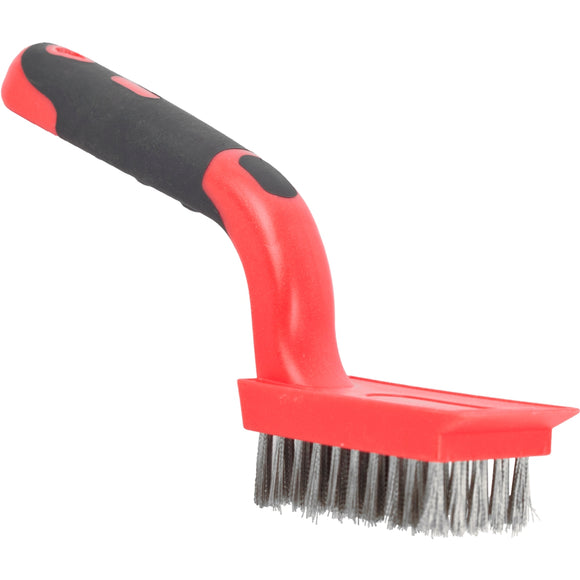 Image of a Tork Craft Soft Grip Wide Stainless Steel Stripper Brush TCW