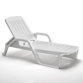 Image of a ECONOFURN Bica Zanzibar Sun/Pool Lounger - White 1