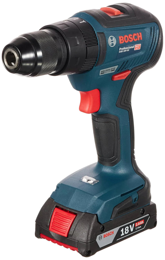 Bosch Cordless Combo GDS 18V-400 + GSB 18V-50 + 1x5.0 Ah + 1x2.0 Ah + GAL 18V-40, case