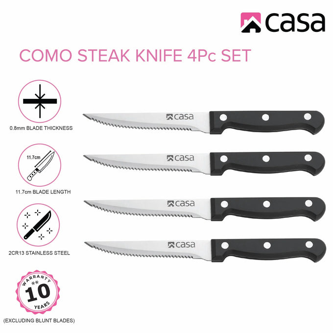 Casa Como 4Pc Steak Knife Set