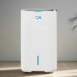 Image of a Crystal Aire 8L Desiccant Dehumidifier – Efficient Moisture Control for Every Season out of packaging