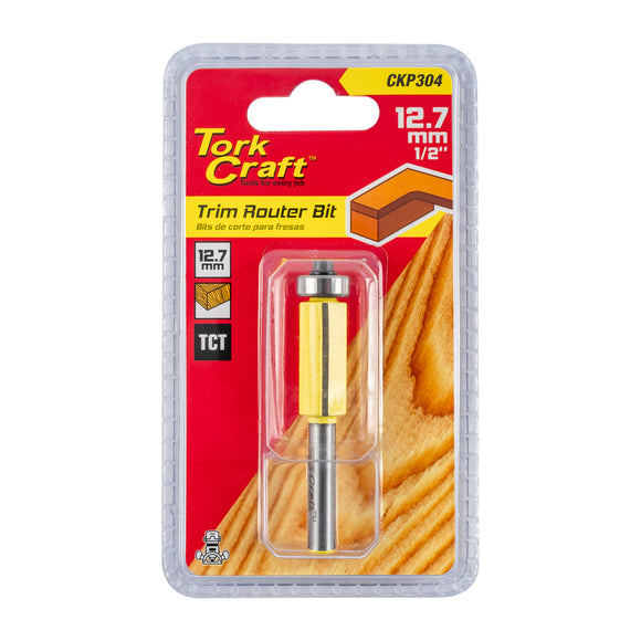 Image of a Tork Craft Router Bit Trim 1/2' X 25mm