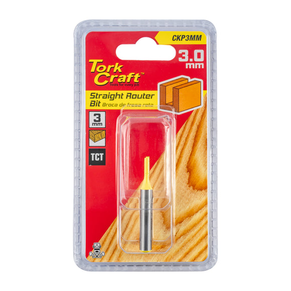 Image of a Tork Craft Router Bit Straight 3mm