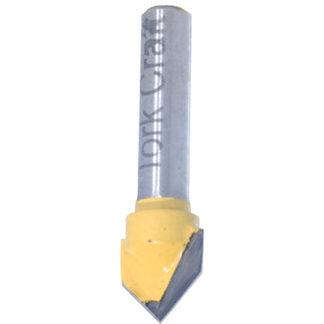 Image of a Tork Craft Router Bit V Groove 90 Degree 3/8'