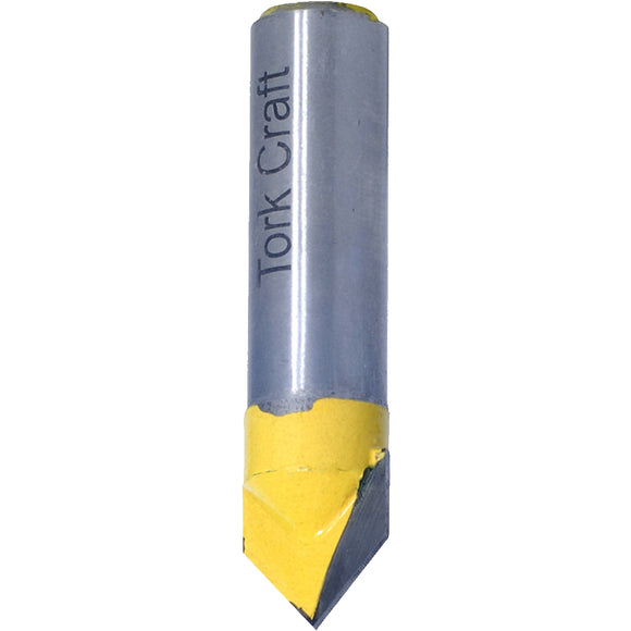 Image of a Tork Craft Router Bit V Groove 90 Degree 5/8'