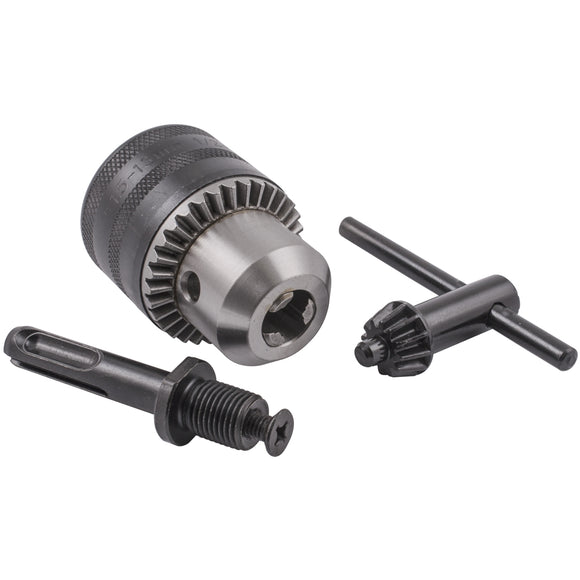 Image of a Tork Craft Chuck & Key 13mm 1/2'x 20unf & SDS Adaptor