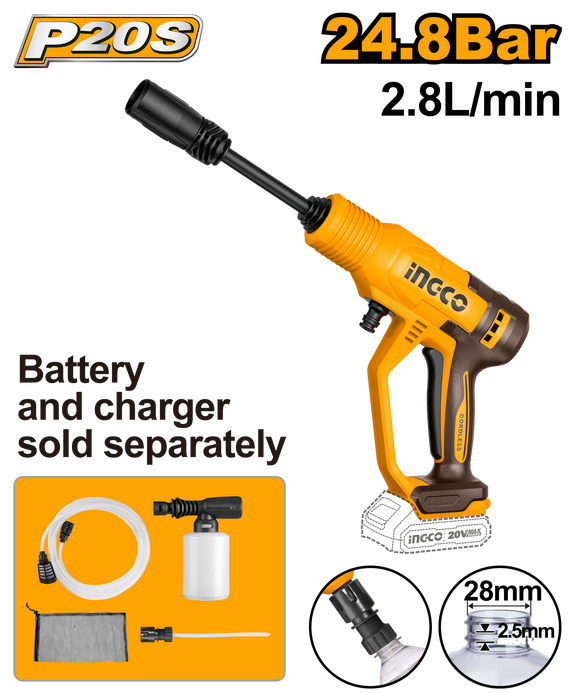 Ingco 20V Li-Ion Pressure Washer