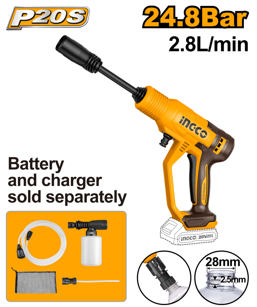 Ingco 20V Li-Ion Pressure Washer