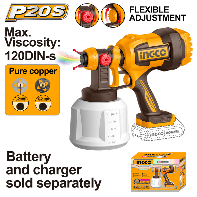 Ingco 20V Li-Ion Spray Gun