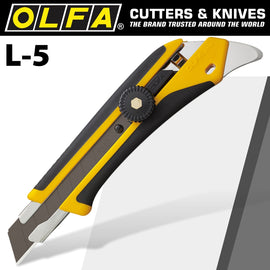Image of a Olfa Cutter Heavy Duty Rear Pick & Comfort Handle Snap Off Knife 18mm
