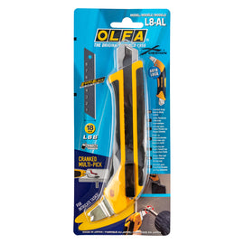 Image of a Olfa Knife 18mm With Auto Lock Heavy Duty Snap Off Blade Cranked Pick