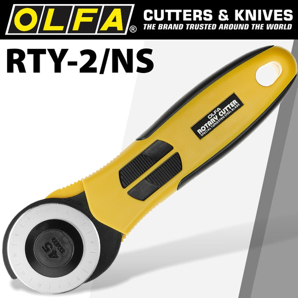 Image of a Olfa Rotary Cutter 45mm Blade C/W Safety Slide
