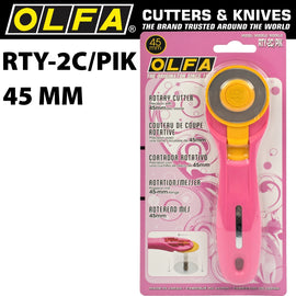 Image of a Olfa Rotary Splash Cutter 45mm Blade R/L Handed Pink