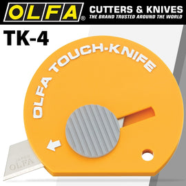 Image of a Olfa Touch Knife 32 Per Pack On Hang Up Display Card