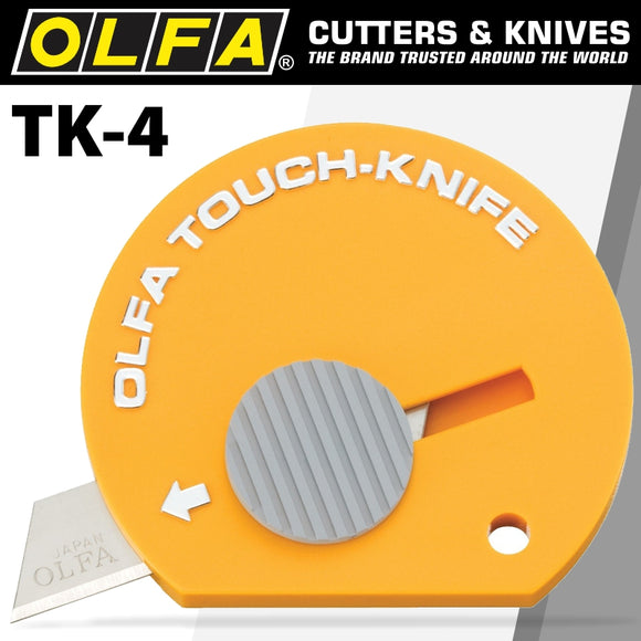 Image of a Olfa Touch Knife 32 Per Pack On Hang Up Display Card