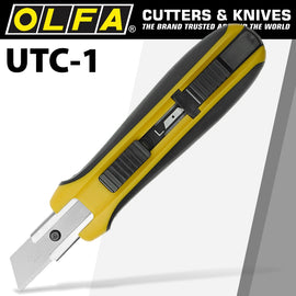Image of a Olfa Utility Knife With Solid Blade Heavy Duty Non Slip Grip