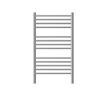 Buy matt-brushed Jeeves Heated Towel Rail Classic C 400 Curved 915 x 400 x 160