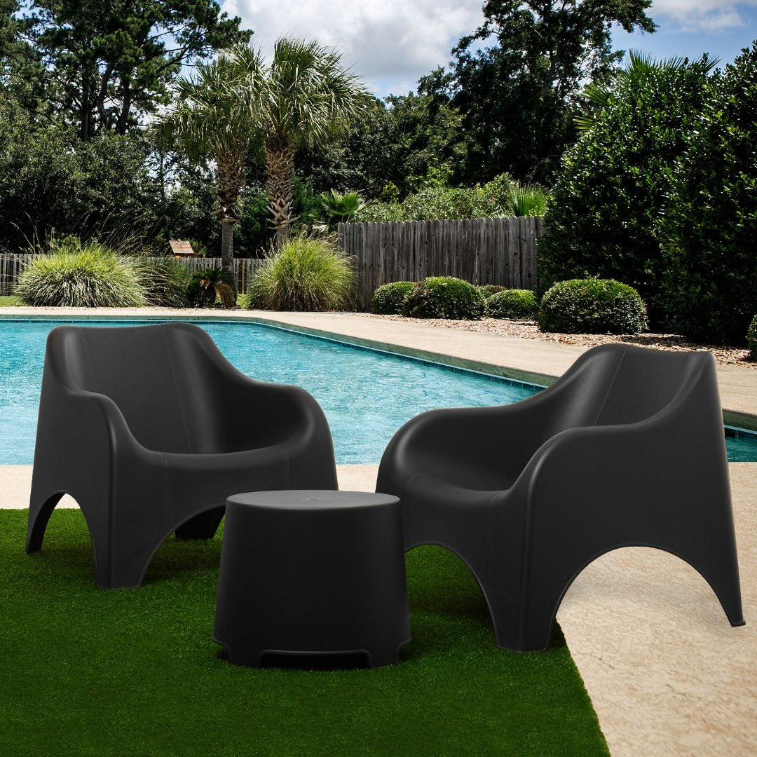 Image of a ECONOFURN Cloud 2 Seater & Table Patio Set - Anthracite 2