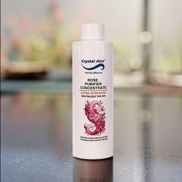 Image of a Crystal Aire 200ml Rose Air Purifier Concentrate out of packaging