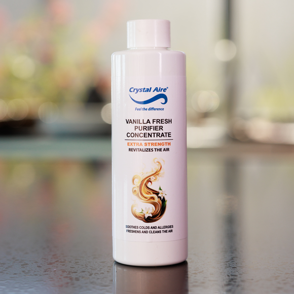 Image of a Crystal Aire 200ml Vanilla Air Purifier Concentrate out of packaging
