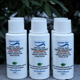 Image of a Crystal Aire 30ml Crystal Rain Air Purifier Concentrates 6 Pack out of packaging