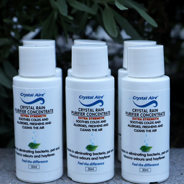 Image of a Crystal Aire 30ml Crystal Rain Air Purifier Concentrates 6 Pack out of packaging