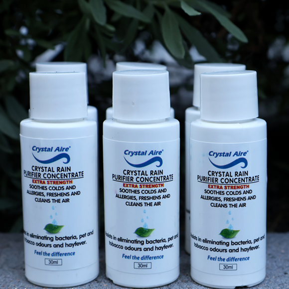 Image of a Crystal Aire 30ml Crystal Rain Air Purifier Concentrates 6 Pack out of packaging