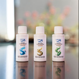 Image of a Crystal Aire 30ml Ocean Mist, Eucalyptus & Vanilla Air Purifier Concentrates 3 Pack out of packaging