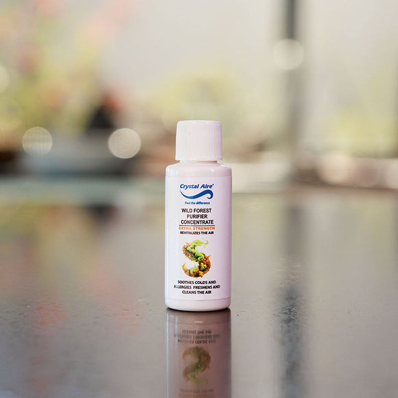 Image of a Crystal Aire 30ml Wild Forest Air Purifier Concentrate out of packaging