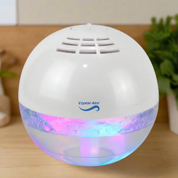 Image of a Crystal Aire LED Halo Purifier out of packaging