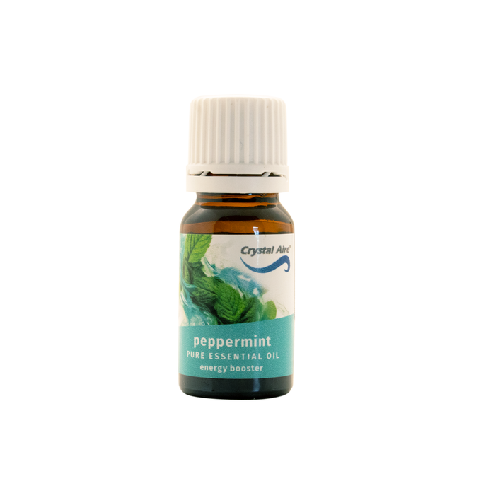 Image of a Crystal Aire Peppermint 10ml Essential Oil out of packaging