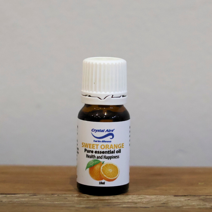 Image of a Crystal Aire Sweet Orange 10ml Essential Oil out of packaging