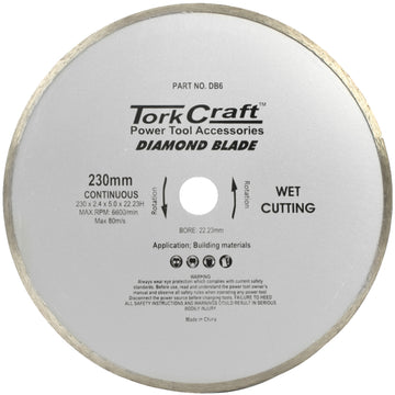 Image of a Tork Craft Diamond Blade 230mm Continuous Rim