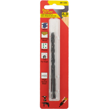 Image of a Tork Craft Drill Bit HSS Standard 6.0mm Hex Shank 