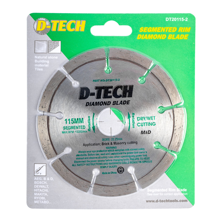Image of a DIAMOND BLADE SEGMENTED MID. 115X22,23MM SCREED/CEM.BRICK/MASONRY
