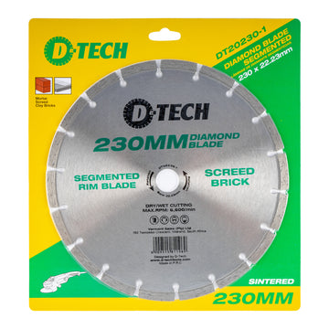 Image of a DIAMOND BLADE SEGMENTED STD. 230X22,23MM SCREED/ CEM. BRICK/MASONRY