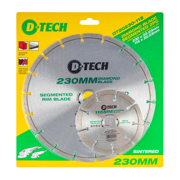 Image of a DIAMOND BLADE 230MMX22.22MM+115MMX22.2MM SEGEMENTED