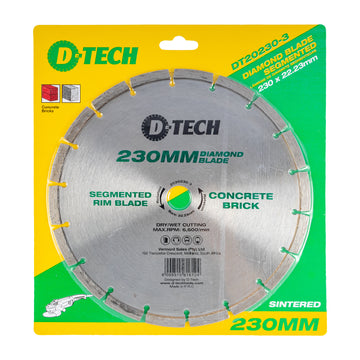 Image of a DIAMOND BLADE SEGMENTED STD. 230X22,23MM CONCRETE/CEMENT/CLAY BRICK