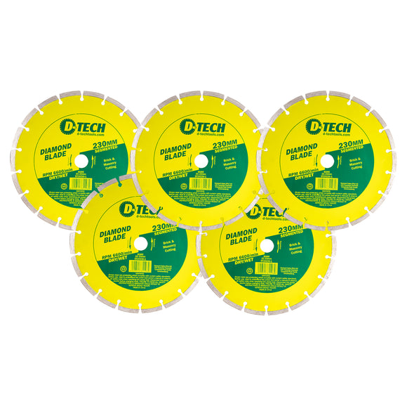 Image of a DIAMOND BLADE SEGMENTED STD. 230 X 22.23MM BULK 5PC