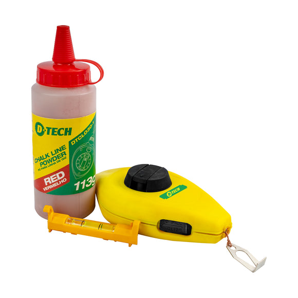Image of a CHALK LINE 3PC SET 30M REEL/LINE LEVEL INCL POWDER